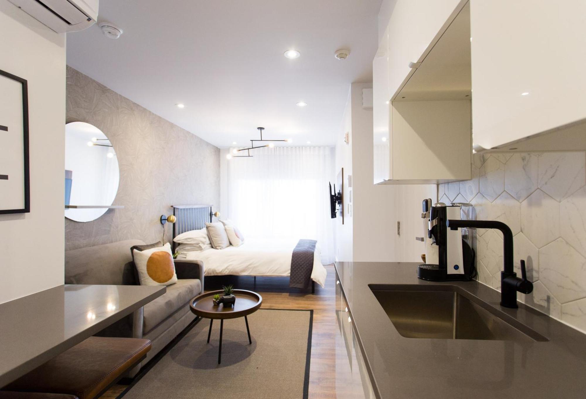 Scandinavian Studio With Full Kitchen And Bath By Den Stays Montreal Phòng bức ảnh